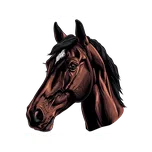 Moon River samolepka hlava koně , kůň II. 5x5 cm