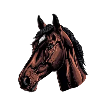 samolepka UV samolepka hlava koně , kůň 5x5 cm II. (UV samolepka hlava koně , kůň 5x5 cm)