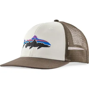 Kšiltovka Patagonia Kšiltovka Fitz Roy Trout Trucker Hat, White w/Marlow Brown