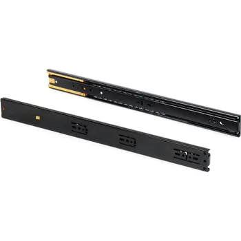 Nábytkové kování Emuca S.R.L. Plnovýsuv ložiskový s tlumením - černá barva Jmenovitá délka [mm]: 400