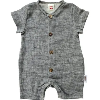 Kojenecký overall Makoma Mušelínový letní overal TMAVĚ MODRÝ MELÍR - 62