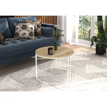 Konferenční stolek ADRK Konferenční stolek NOEL W-S 55, dub sonoma/bílá