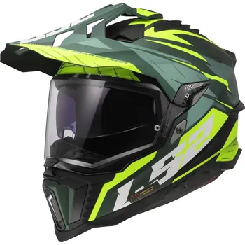 Helma na motorku LS2 MX701 EXPLORER SPIRE GREEN H-VIS YELLOW-06 - XL