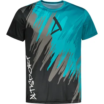 Pánské funkční triko premium ALTISPORT VOJ/ALM006TR01 ČERNÁ/PETROLEJOVÁ 4XL