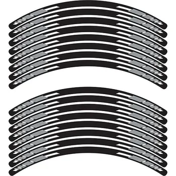 Polep vozidla SEFIS sada 4-dílných polepů EASY na kola motocyklu šedá