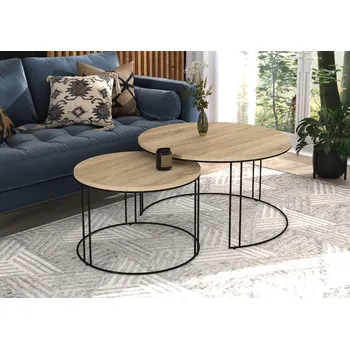 Konferenční stolek ADRK Konferenční stolek ETTA B-S 75, dub sonoma/černá