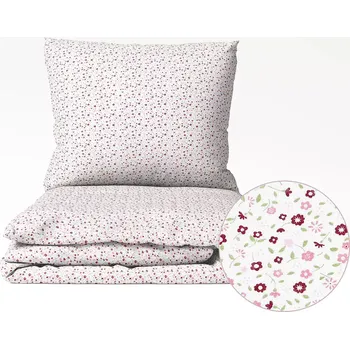 Povlečení Bavlněné povlečení Vínové kytičky 140x200+70x90