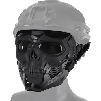 KOMBAT UK Maska celoobličejová lebka černá Skull Messenger Mask Black Kombat® Tactical