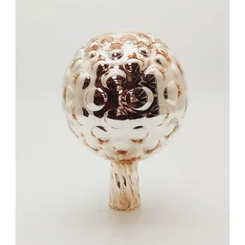 Zahradní dekorace Koule na plot - stříbřená | 97421