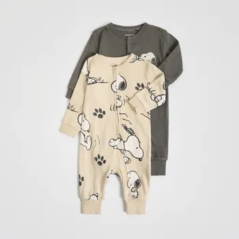 Chlapecká mikina Reserved - Overálek Snoopy 2 pack - tmavě šedá - 363FP-90X - 363FP-90X-74