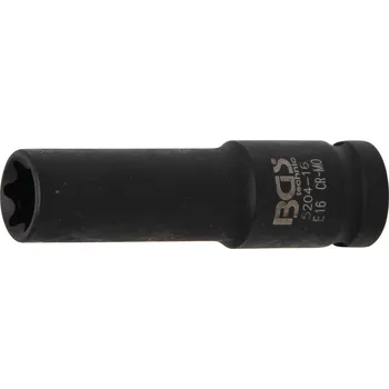 Gola hlavice BGS 5204-16, Silová nástrčná hlavice E-profil, prodloužená | 12,5 mm (1/2") | E16
