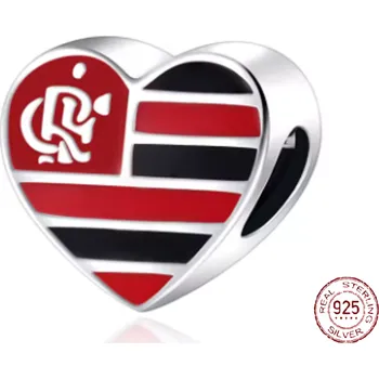 Přívěsek Charm Sterlingové stříbro 925 Brazílie, Rio de Janeiro, CR Flamengo, přívěsek na náramek cestování
