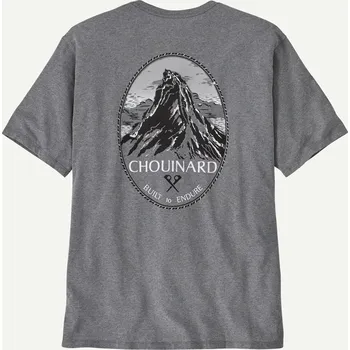 Patagonia Pánské tričko Chouinard Crest Pocket Responsibili-Tee®, Gravel Heather - vel. XS