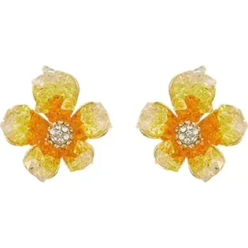 Náušnice JAY Náušnice s oranžovými krystaly Niamh - stříbrné zapínání JAY-9112 Oranžová