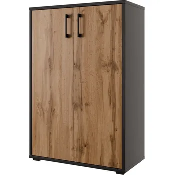 Komoda Skříňka NEJBY GIANNI PREMIUM typ 1, korpus: antracit, dvířka: dub wotan + vyzvednutí ZDARMA