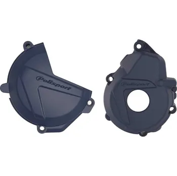 Alternátor POLISPORT sada krytu alternátoru a spojky HUSQVARNA FE 250/300 17-18 barva tmavě modrá (POLISPORT sada krytu alternátoru a spojky HUSQVARNA FE 250/300 17-18 barva tmavě modrá)