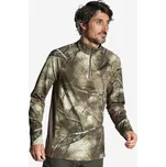 SOLOGNAC Tričko s dlouhým rukávem hřejivé prodyšné 500 maskovací vzor Treemetic L KAŠTANOVÁ|ZELENÁ