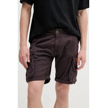 Pánská móda Kraťasy Alpha Industries Crew Short pánské, fialová barva, 176203 89X, vel. 31