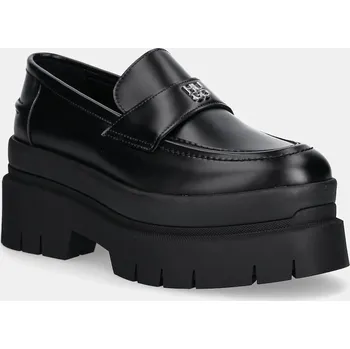 Dámské mokasíny Mokasíny HUGO Kris dámské, černá barva, na platformě, 50548194 50548194.001 99X, EUR 40