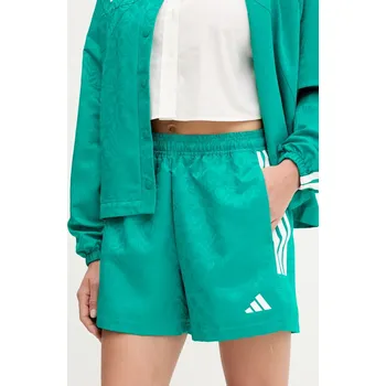 Dámské kraťasy Kraťasy adidas House of Tiro dámské, tyrkysová barva, high waist, JL9208 66X, vel. M