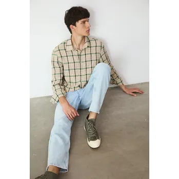 Pánská košile Košile Medicine pánská, béžová barva, regular, s klasickým límcem RW25-KDM201 08A, vel. S