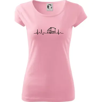 EKG autobus - Dámské triko Pure - XS ( Růžová )