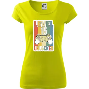 Gaming narozeniny 15 - Dámské triko Pure - L ( Limetková )