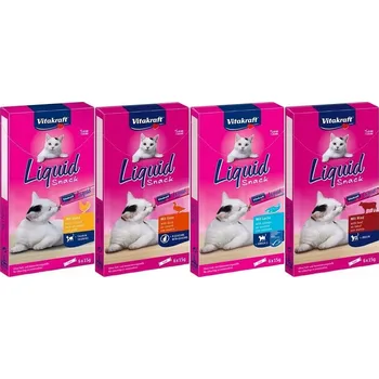 Krmivo pro kočku Vitakraft Cat Liquid snack 6 x 15 g druhy: Losos
