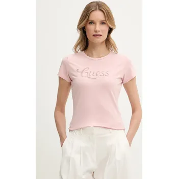 Pánské tričko Tričko Guess W5GI47.KA0Q1 růžová 39X, vel. S
