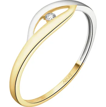 Prsten Prsten ze žlutého zlata s briliantem - 0,02 ct - ryzost 585 - 101.315