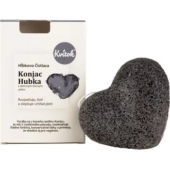 Kvitok Čisticí houbička Konjac s aktivním černým uhlím