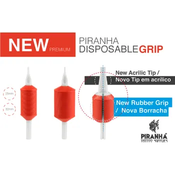Tetovací jehla Plastikový tubus Piranha Premium - Flat :: Plastikový tubus Piranha Premium Flat 7