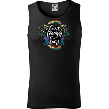 Pánské termoprádlo Barevné tužky best teacher ever - Tílko pánské Core - L ( Černá )