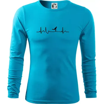 Pánské oblečení EKG koloběžky - Triko s dlouhým rukávem FIT-T long sleeve - M ( Světlý tyrkys )