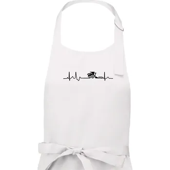 Kuchyňská zástěra Kombajn EKG - Dámská zástěra na vaření - Univerzální velikost ( Bílá )