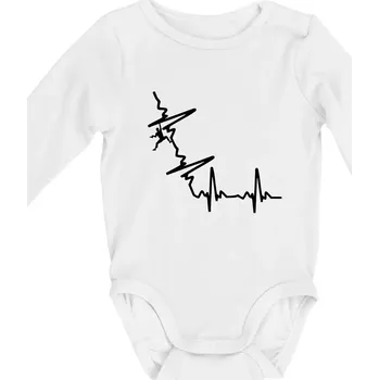 Kojenecké oblečení EKG bouldering - Body kojenecké s dlouhým rukávem - Dlouhý r. do 3 měs ( Bílá )