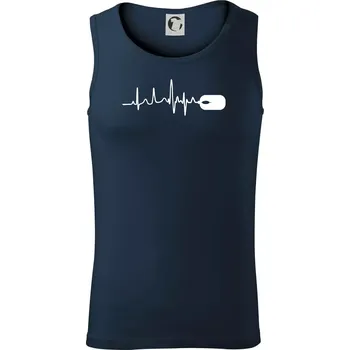 EKG myš - Tílko pánské Core - L ( Námořní modrá (velmi tmavá - téměř černá) )