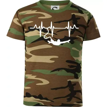 Chlapecké tričko EKG bungee jumping - Dětské maskáčové triko - 146 cm/10 let ( Hnědý maskáč )