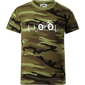 Chlapecké oblečení EKG fatbike - Dětské maskáčové triko - 134 cm/8 let ( Zelený maskáč )