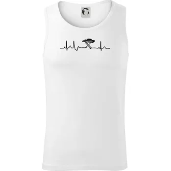 Piano ekg - přenosné - Tílko pánské Core - S ( Bílá )
