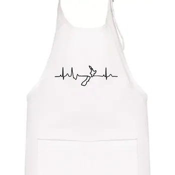 Kuchyňská zástěra Nový Zéland EKG - Dětská zástěra na vaření - Univerzální velikost ( Bílá )