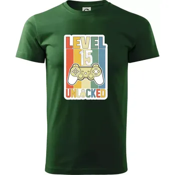 Gaming narozeniny 15 - Triko extra velké (5-8XL) - 7XL ( Lahvově zelená )