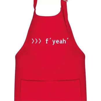 Kuchyňská zástěra Python f yeah - Dětská zástěra na vaření - Univerzální velikost ( Červená )