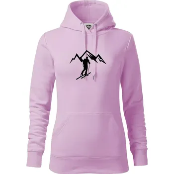 Dámská mikina Skialp výlet na hory - Mikina dámská Cape s kapucí - S ( Orchid )