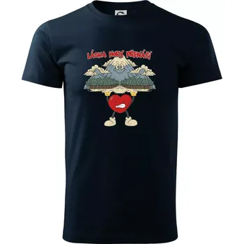 Láska hory přenáší - Triko extra velké (5-8XL) - 6XL ( Námořní modrá (velmi tmavá - téměř černá) )