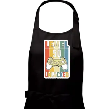 Kuchyňská zástěra Gaming narozeniny 50 - Pánská zástěra na vaření - Univerzální velikost ( Černá )