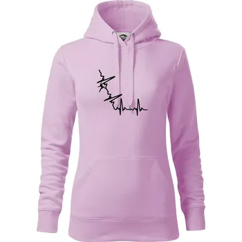 Dámská mikina EKG bouldering - Mikina dámská Cape s kapucí - S ( Orchid )