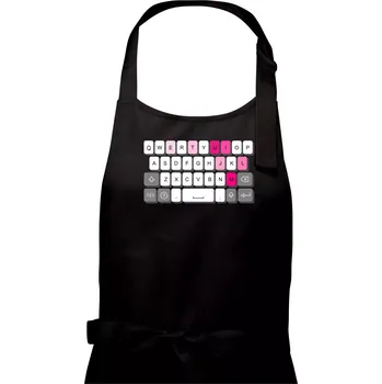 Kuchyňská zástěra Klávesnice miluju tě - Pánská zástěra na vaření - Univerzální velikost ( Černá )