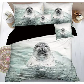 Povlečení TOTÁLNÍ MASAKR CEN ! Sada povlečení 3D na 2 postele MROŽ + PROSTĚRADLO ZDARMA