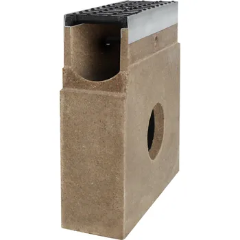 Odvodňovací žlab Sběrná polymerbetonová vpusť BIELBET B125 s litinovou mříží 333 x 130 x 400 mm 130 mm
